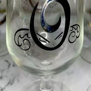 Goblets Glass Silver Rimmed Wine / Water